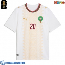 Fotballdrakt Herre Marokko Ayoub El Kaabi #20 Bortedrakt VM 2026 Kortermet